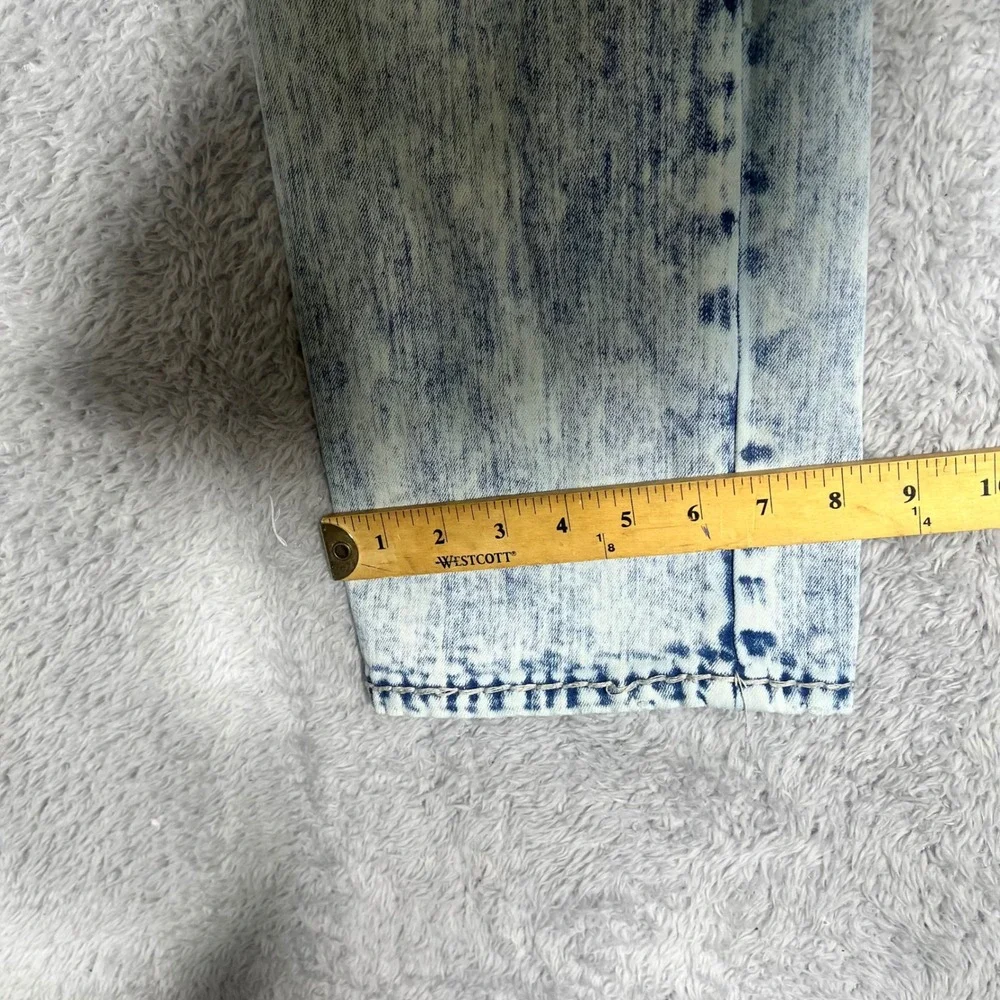 True Religion Ricky Relaxed Straight Acid Wash Jeans Mens 40 Light Blue Denim